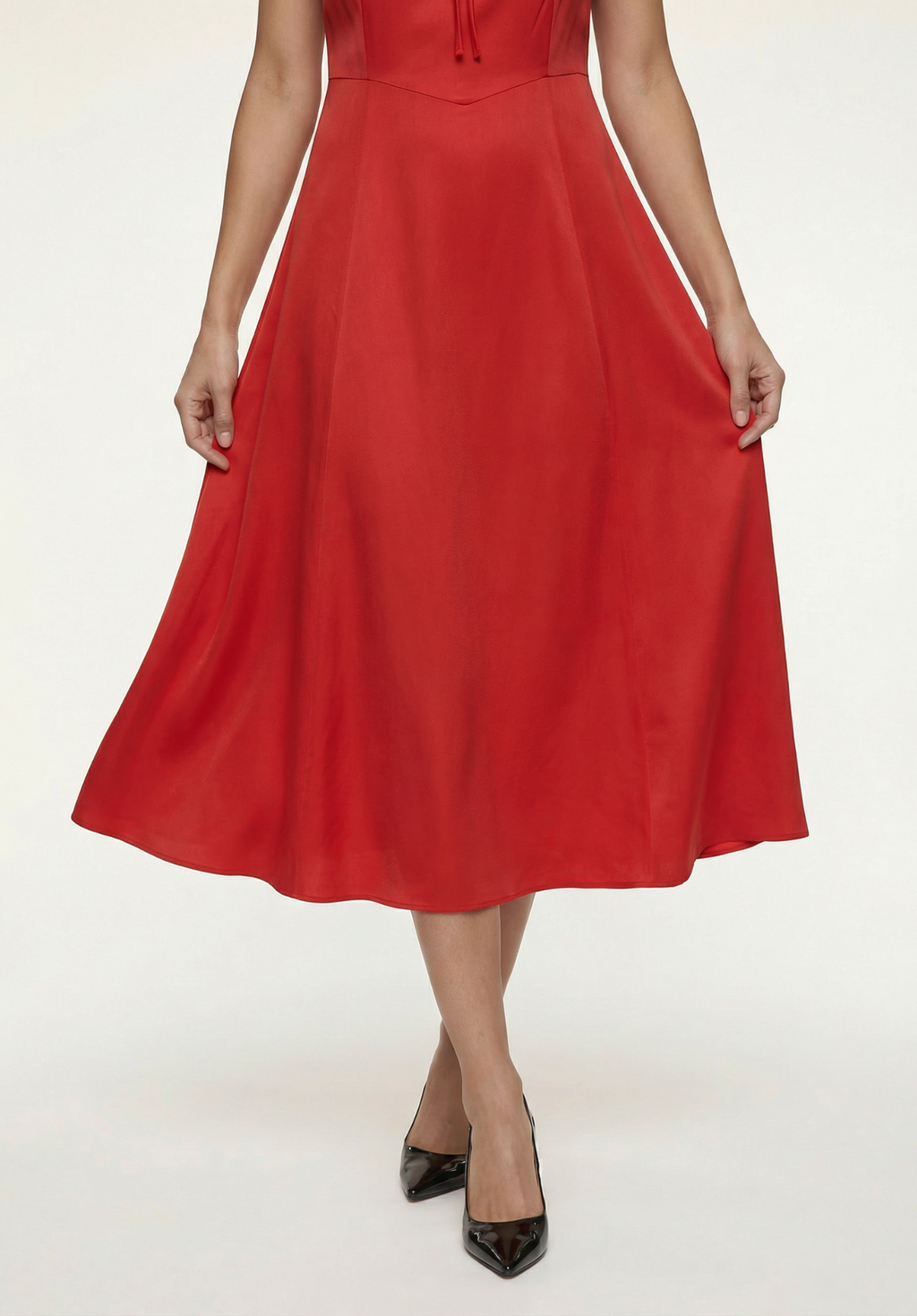 Primrose Midi Dress In Red