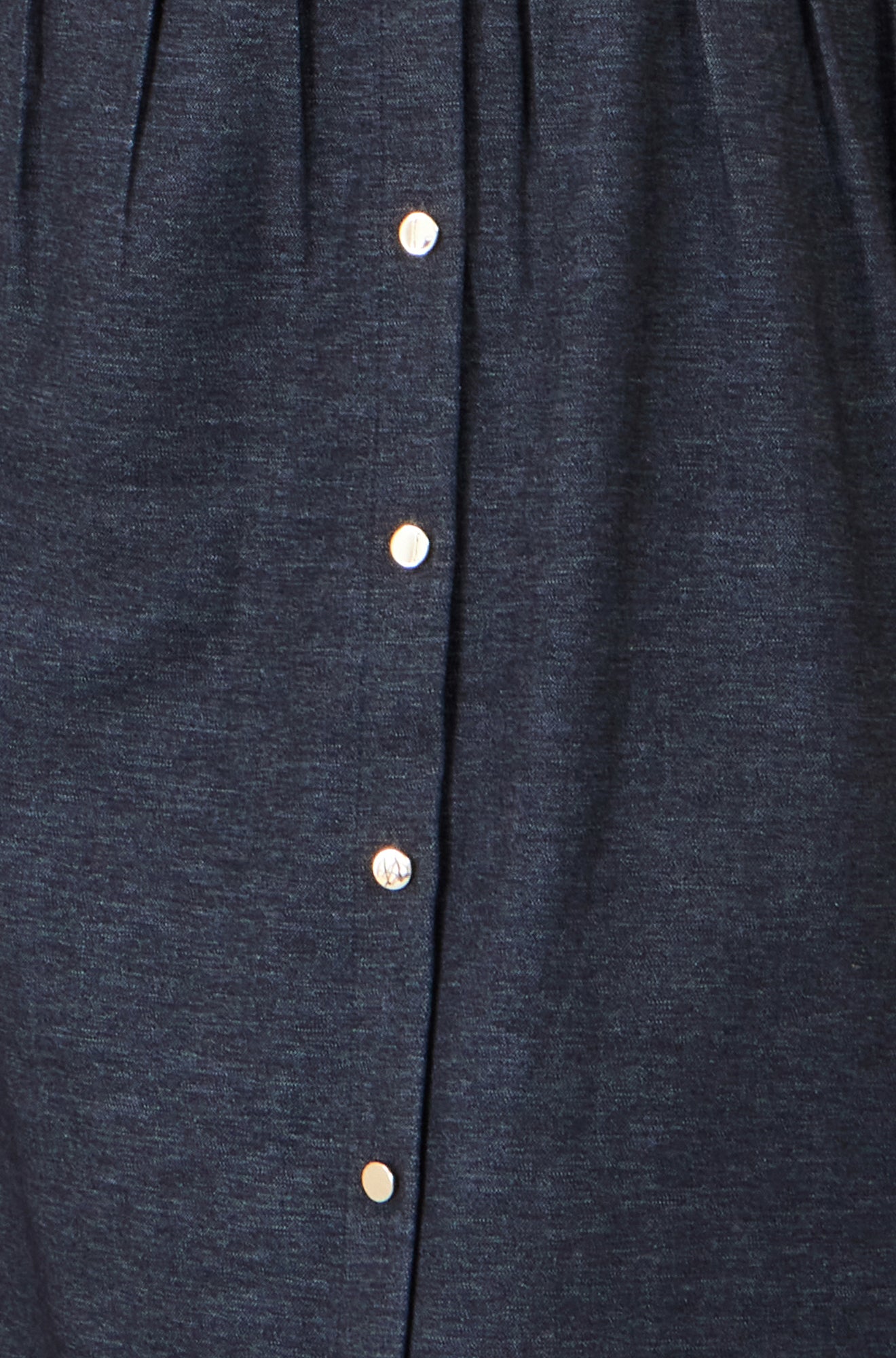 Yumi Navy Stretch Midi Shirt Dress