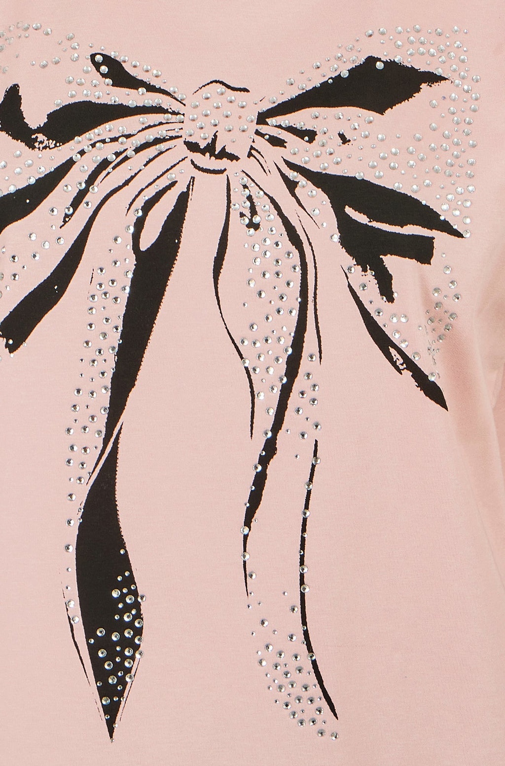 Yumi Pink Bow T-Shirt With Lace