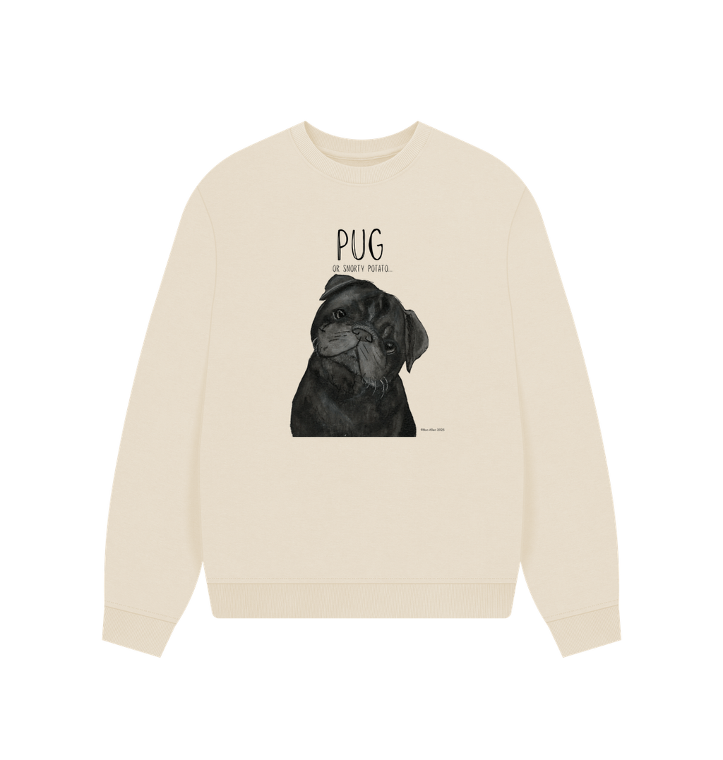 Snorty Potato Oversized Sweatshirt – Cozy, Just Like Your Pug!